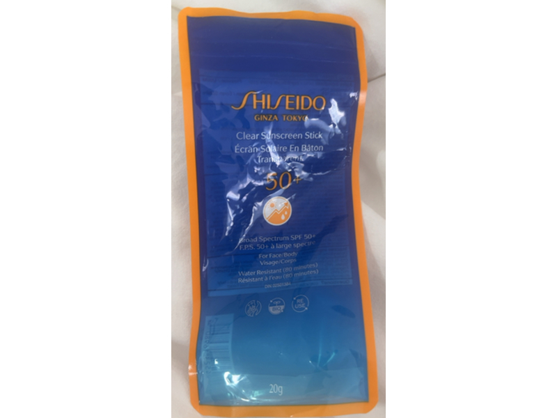Shiseido Clear Sunscreen Stick, SPF 50+, 20 g