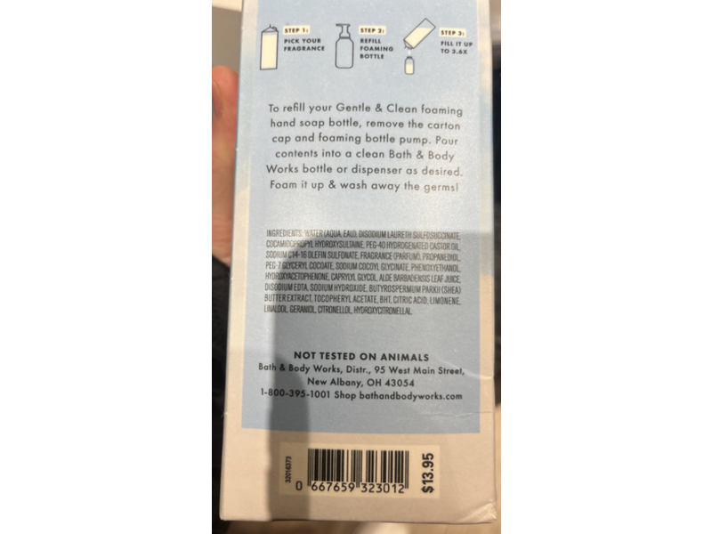 Bath & Body Works Gentle & Clean Foaming Hand Soap Refill, Beautiful Day, 32 fl oz/946 mL