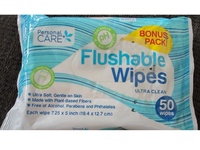 Personal Care Ultra Clean Flushable Wipes, 50 Count - Image 3