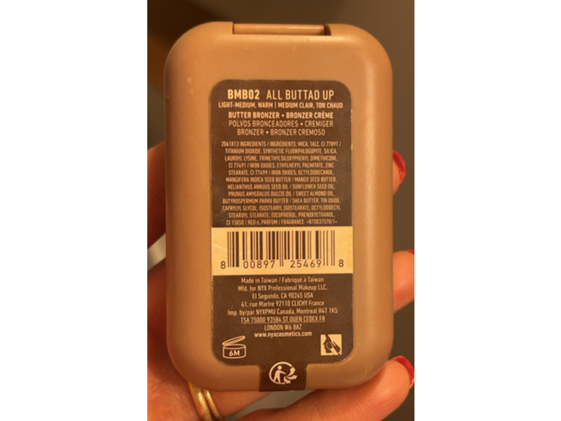 Nyx Professional Makeup Buttermelt Bronzer, BMB02 All Buttad Up, 0.17 oz/5 g