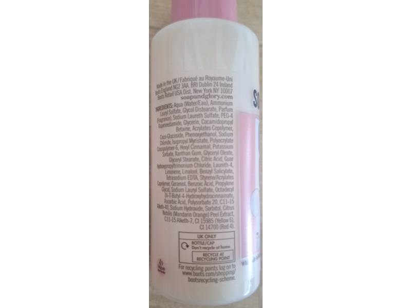 Soap & Glory Clean On Me Original Pink Hydrating Body Wash, Rose & Bergamot, 2.5 fl oz/75 mL