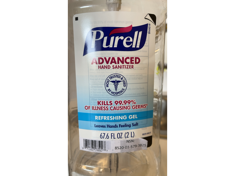 Purell Advanced Hand Sanitizer, 67.6 fl oz/2 L
