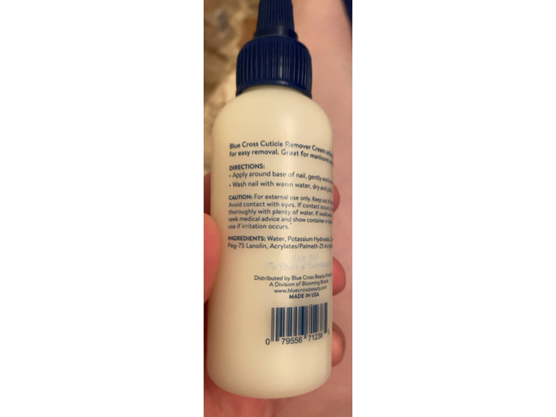 Blue Cross Cuticle Remover Cream, Lanolin Enriched, 2 fl oz/59.2 mL
