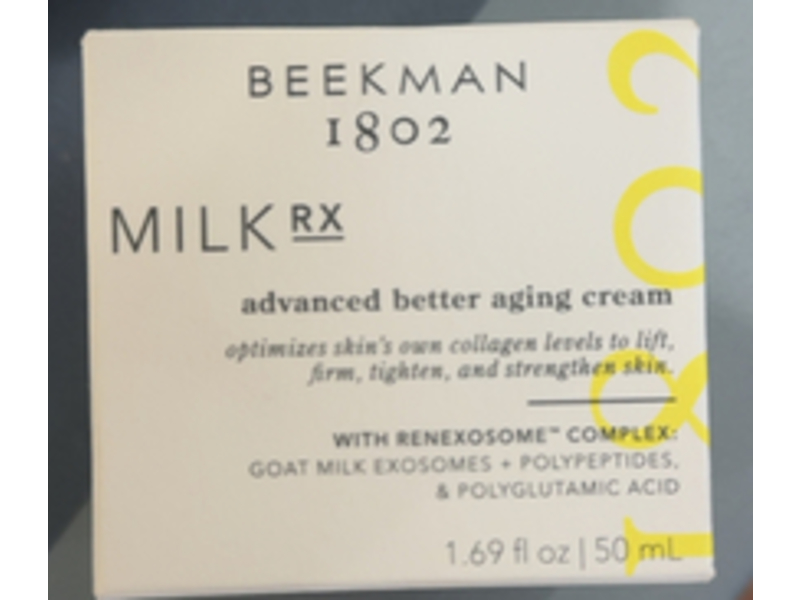 Beekman 1802 Milk RX Advanced Better Aging Cream, Renexosome Complex, 1.69 fl oz/50 mL