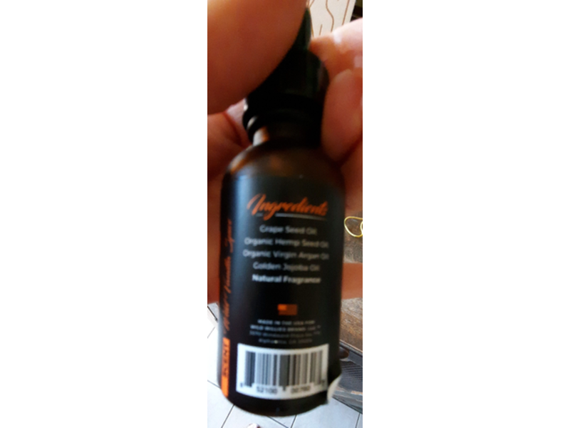 Wild Willies Hemp Beard Elixir, Wild Vanilla Spice, 1 fl oz/29.57 mL