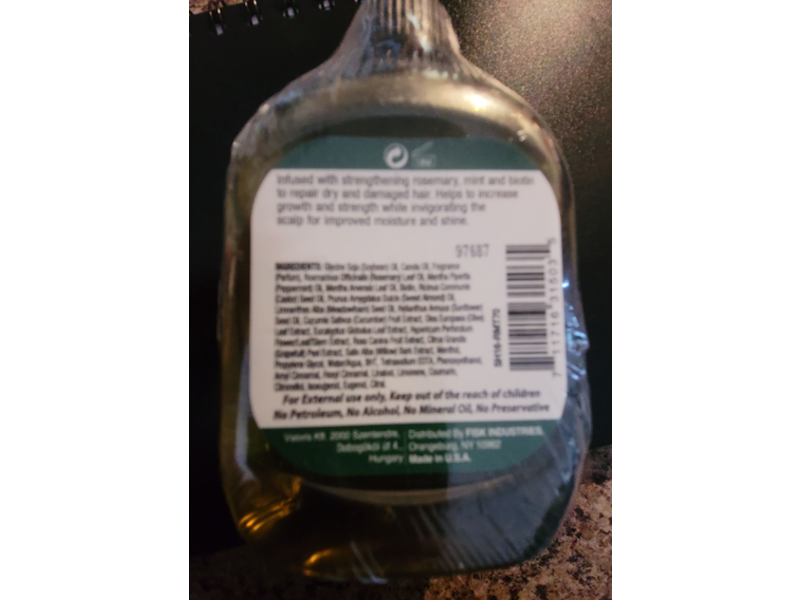 Difeel Premium Hair Oil, Rosemary & Mint, 7.1 fl oz/210mL