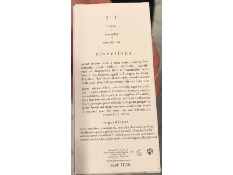 Agent Nateur holi (stick) N°3 Deodorant, 1.7 oz/50 ml