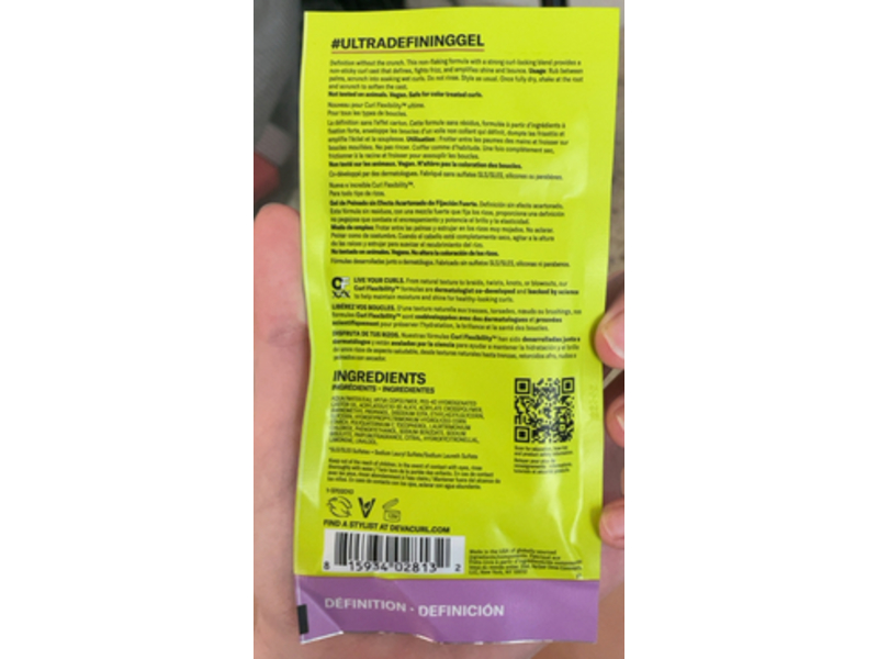 Devacurl Define Ultra Defining Gel, Strong Hold, 1 fl oz/30 mL