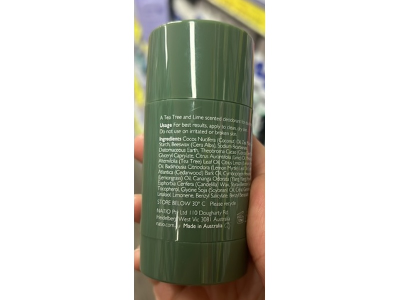 Natio Spirit Deodorant, Tea Tree + Lime, 1.7 fl oz/50 g