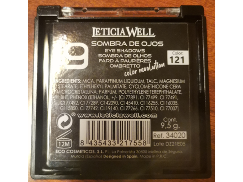 Leticia well Color Revolution Eye Shadow, 121, 9.5 g