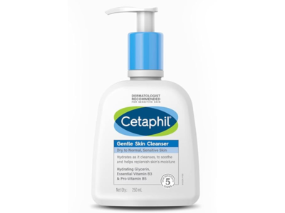 Cetaphil Gentle Skin Cleanser, Hydrating Glycerin Essential Vitamin B3 & Pro-vitamin B5, 250 mL