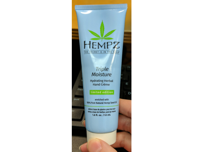Hempz Hydrating Herbal Hand Creme, Triple Moisture, 1.8 fl oz/53 mL