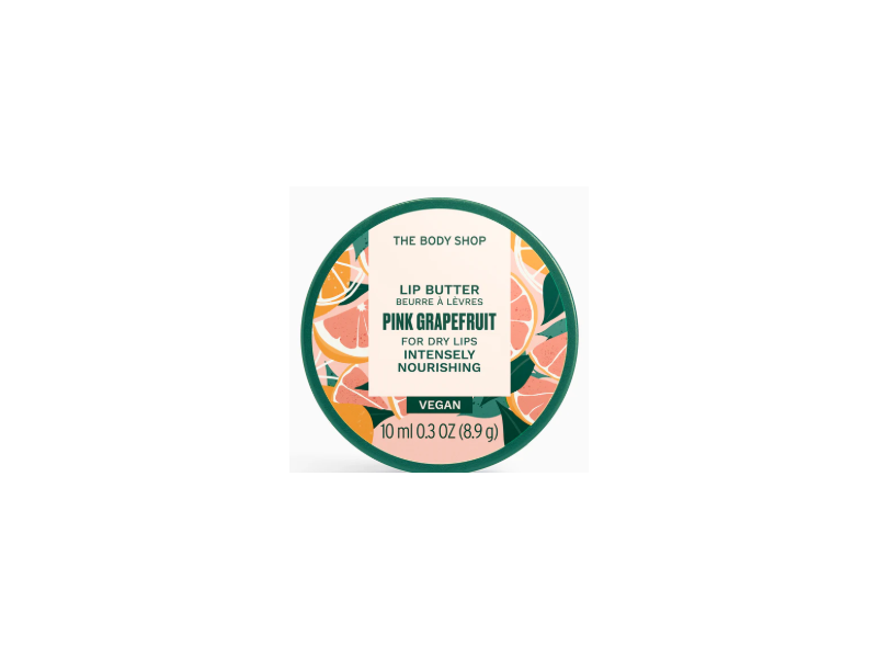 The Body Shop Lip Butter, Pink Grape Fruit, 0.3 oz/10 mL