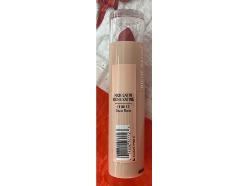 Wet N Wild Rich Satin Lip Stick, Disco Rose, .11 oz