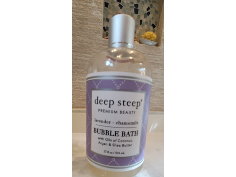 Deep Steep Bubble Bath, Lavender+ Chamomile, 17 fl oz/503 mL
