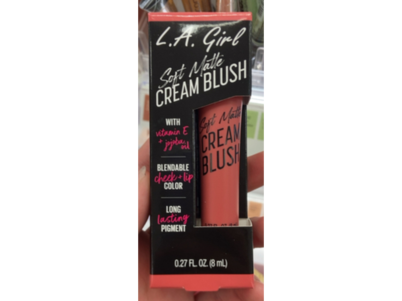 L.A. Girl Soft Matte Cream Blush, Kiss Up, 0.27 fl oz/8 mL