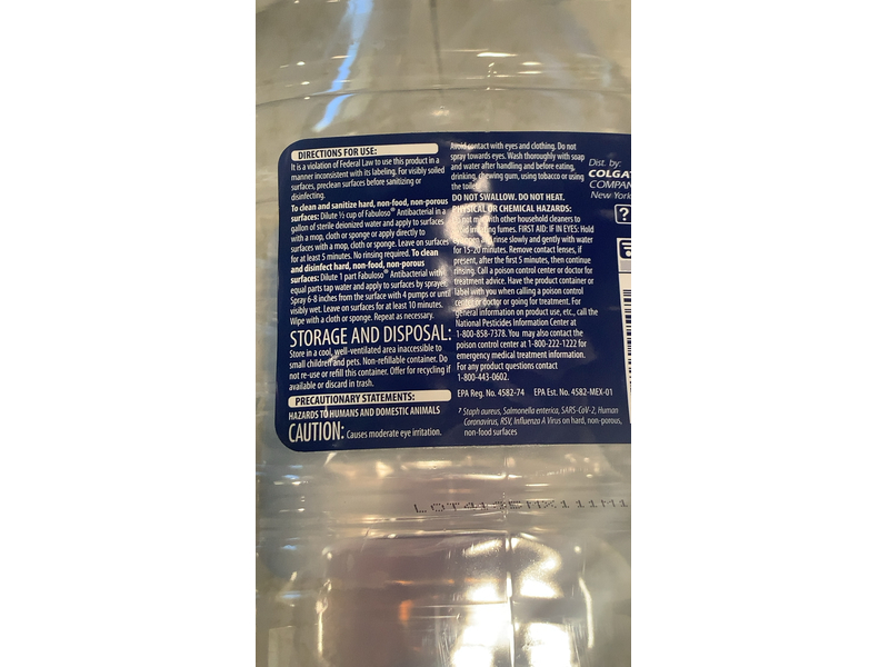 Fabuloso Antibacterial Multi-Purpose Cleaner, Lavender, 169 fl oz/5 L