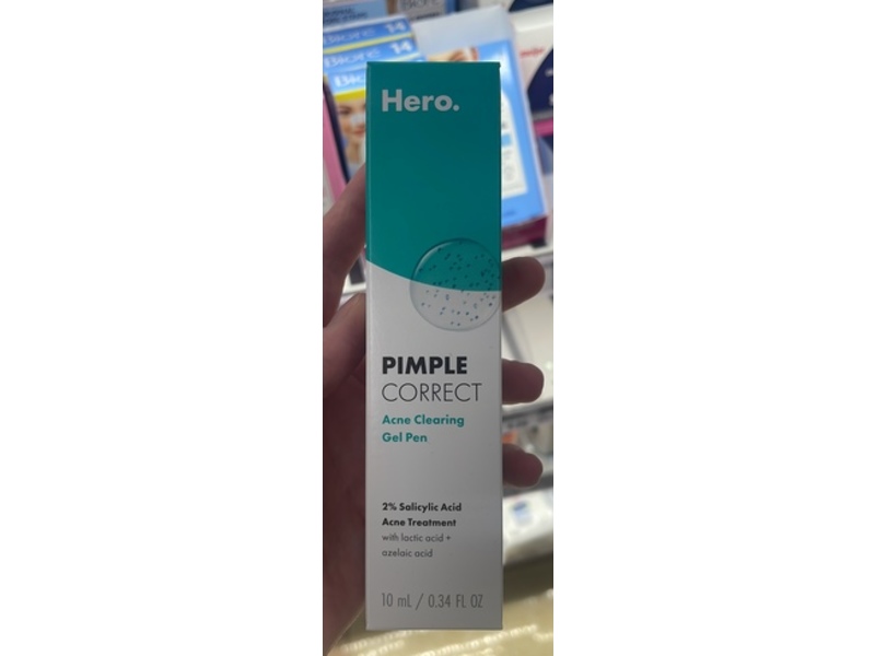 Hero Cosmetics Pimple Correct Acne Clearing Gel Pen, 2% Salicylic Acid, 0.34 fl oz/10 mL