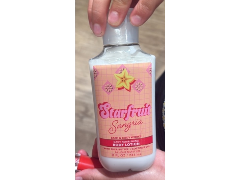 Bath & Body Works Daily Nourishing Body Lotion, Starfruit Sangria, Shea Butter + Coconut Oil, 8 fl oz/236 mL