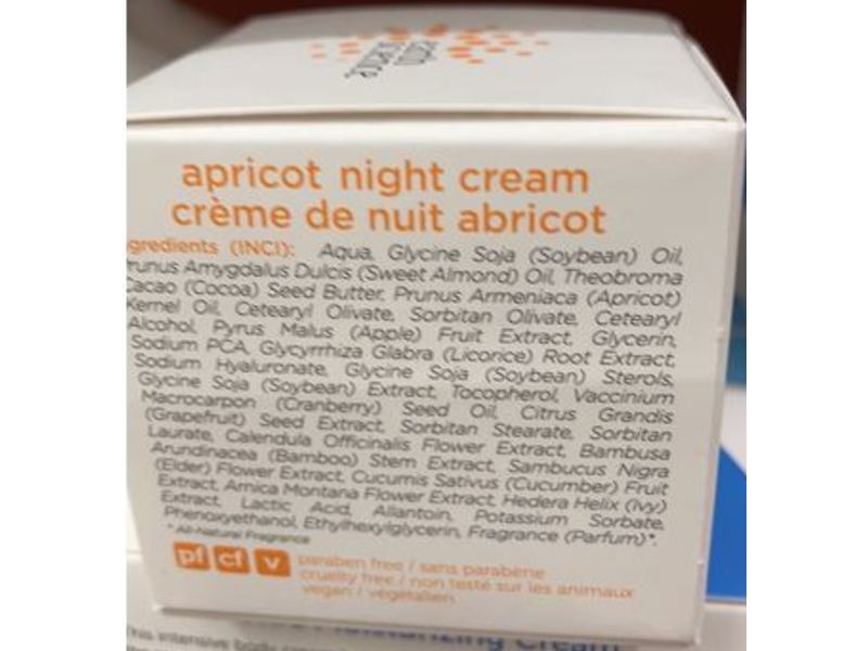 Earth Science Apricot Night Cream, 1.65 oz/47 g