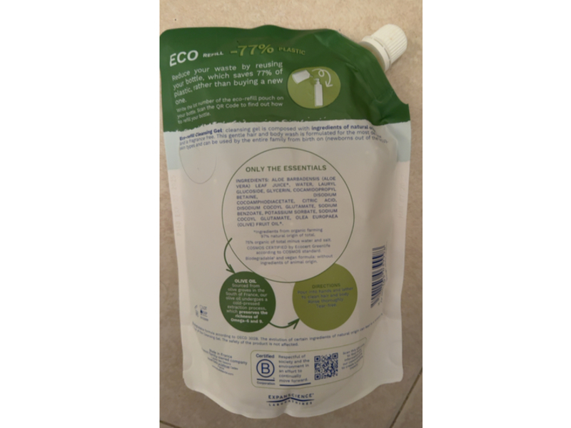 Mustela Hair & Body Cleansing Gel, Aloe Vera & Olive Oil, 13.52 fl oz/400 mL