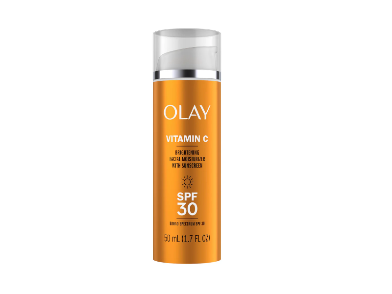 Olay Brightening Facial Moisturizer Sunscreen, Vitamin C, SPF 30, 1.7 fl oz/50 mL