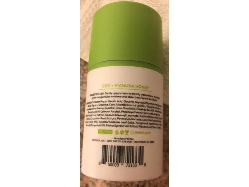 Cannuka Cbd Harmonizing Face Cream, Natural Scent, 1.6 oz/48 mL