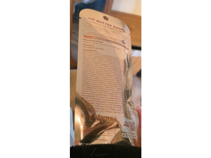 Vitamasques Lip Butter Balm, Brulee Shimmer, 0.33 fl oz/10 mL