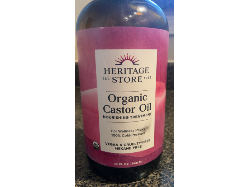 Heritage Store Organic Castor Oil, 32 fl oz/946 mL