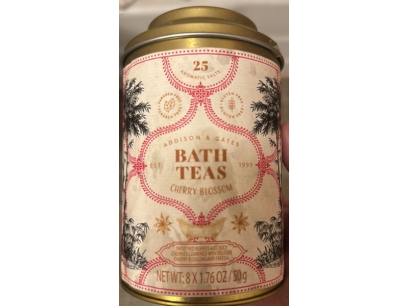 Addison & Gates Bath Teas, Cherry Blossom, 1.76 oz/50 g, 8 Count