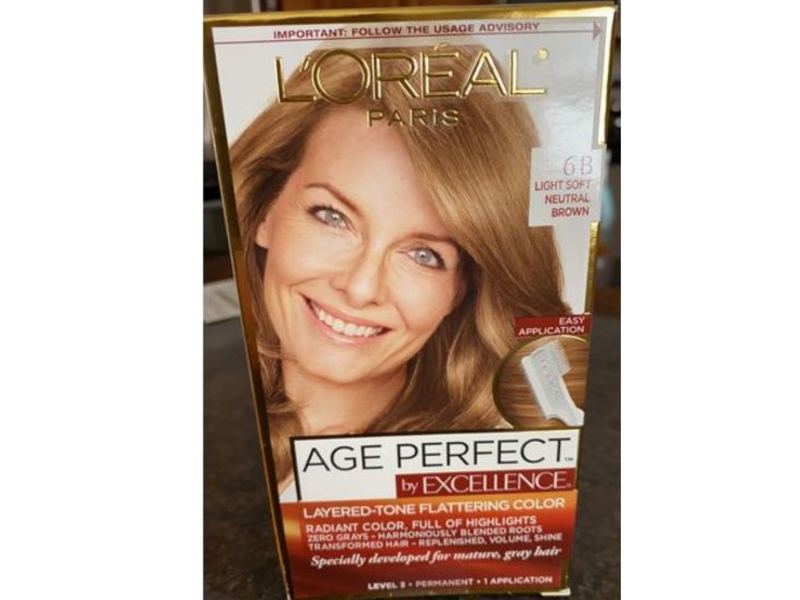L'Oreal Paris ExcellenceAge Perfect Layered Tone Flattering Color, 6B Light Soft Neutral Brown
