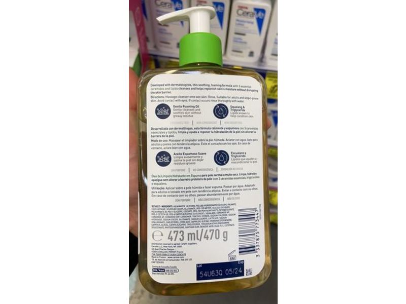 CeraVe Hydrating Foaming Oil Cleanser, 473 mL/16 fl oz