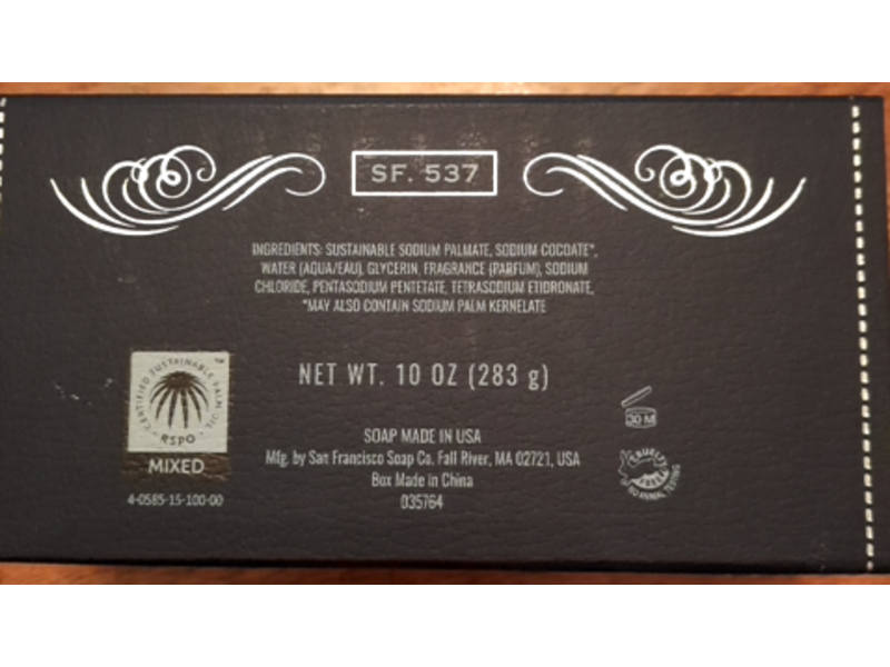 San Francisco Soap Company Deep Cleansing Man Bar, Silver Sage & Bergamot, 10 oz/283 g