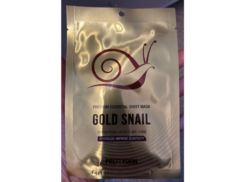 Prettyskin Premium Essential Sheet Mask, Gold Snail, 0.81 oz/23 g