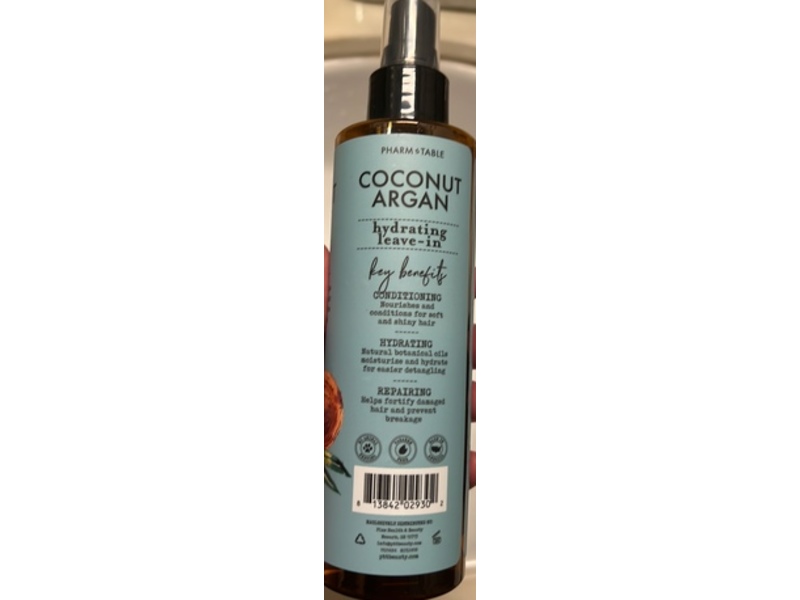Pharm To Table Hydrating Leave-In Conditioner, Coconut Argan, 237 mL