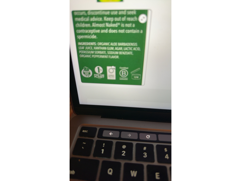 Good Clean Love Almost Naked Personal Lubricant, Hint of Mint, 1.69 fl oz/50 mL