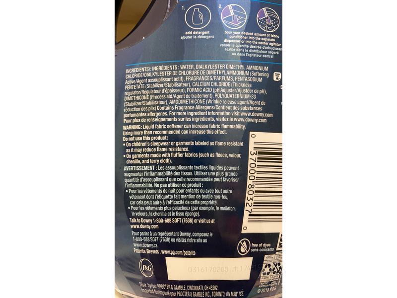 Downy Wrinkleguard Fabric Conditioner, Fresh, 40 fl oz/1.2 L