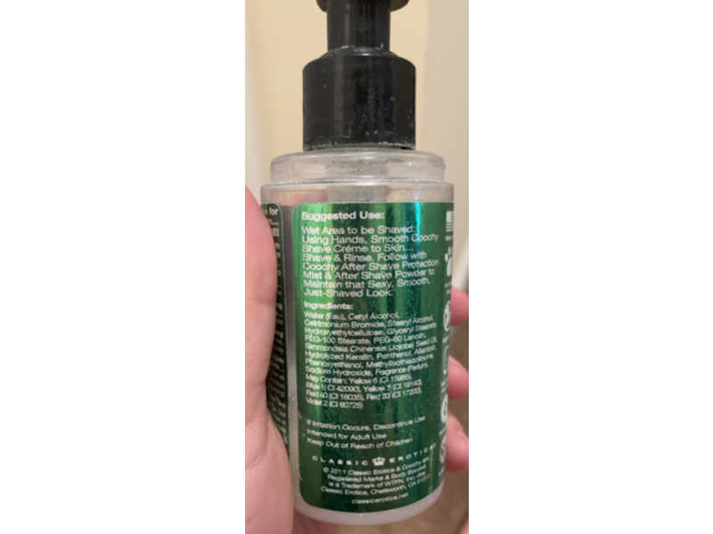 Body Boudoir Coochy Shave Cream, Green Tea, 4 fl oz/118 mL