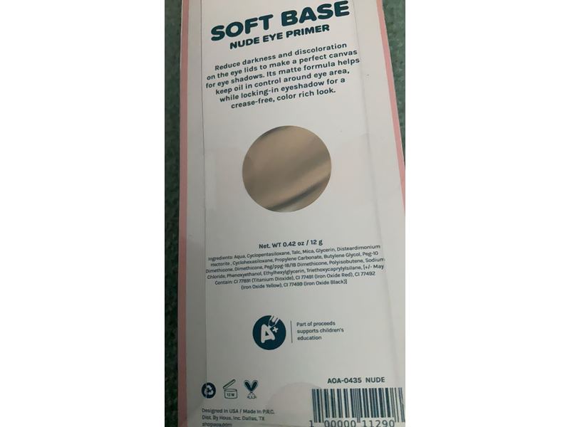 Aoa Soft Base Eye Primer, Nude, 0.42 oz