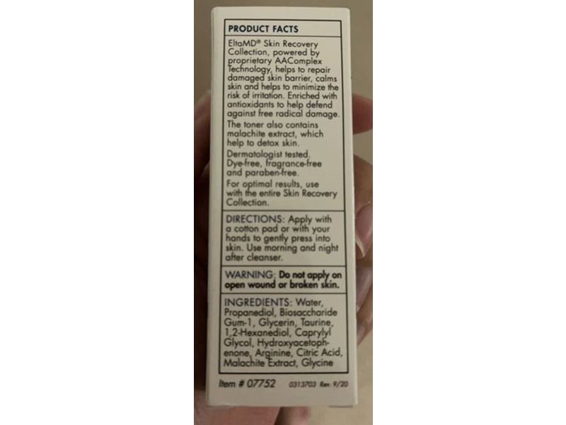 eltaMD Skin Recovery Essence Toner, 1.62 fl oz/ 48 mL