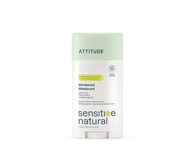 Attitude Deodorant Sensitive Natural, Fresh Apple, 2.64 oz/75 g