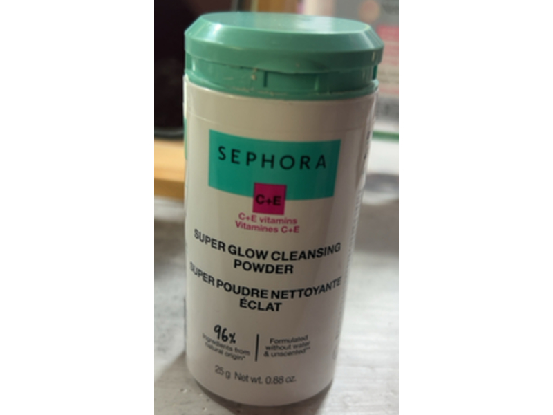 Sephora Super Glow Cleansing Powder Vitamins C+E, 0.88 oz/25 g