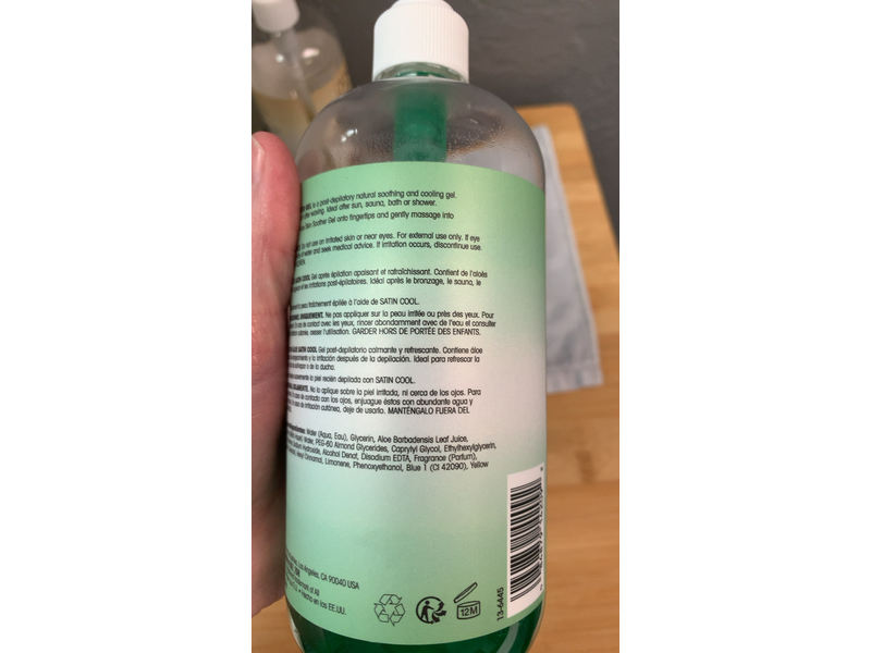 Satin Smooth Cool Aloe Vera Skin Soother Gel, 16 fl oz/473 mL