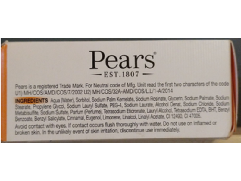 Pears Transparent Soap, Pure & Gentle, 125 g