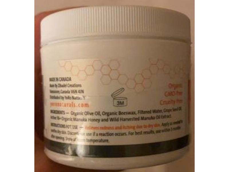 Yoro Naturals Organic Manuka Skin Soothing Cream, 4 oz/118 mL