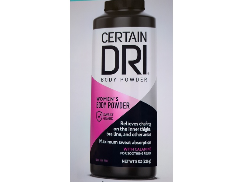 Certain Dri Women Body Powder, Calamine Scent, 8 oz/226 g
