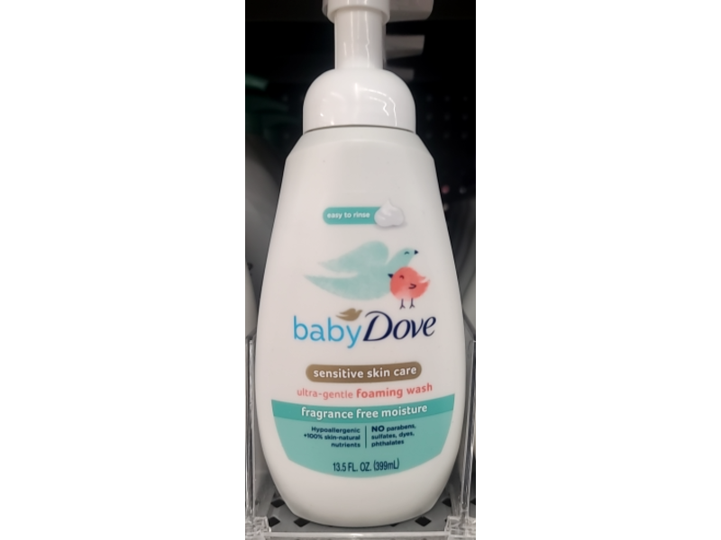 Baby Dove Ultra Gentle Foaming Bath Wash, 13.5 fl oz/399 mL, Pack Of 4