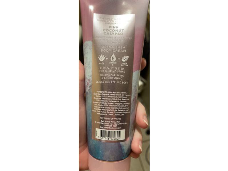 Bath And Body Pink Coconut Calypso Ultra Shea Body Cream, 8 oz/226 g