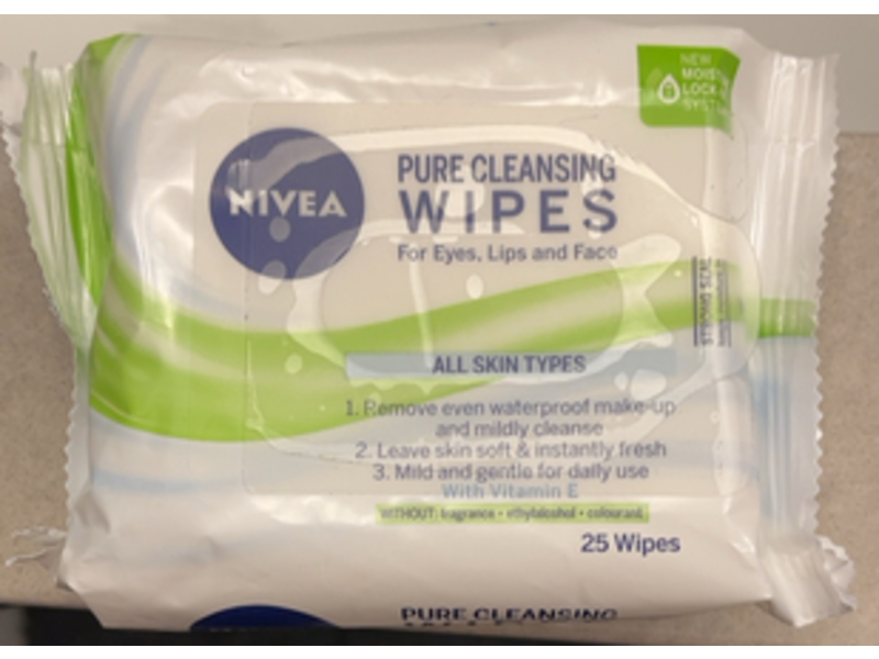 Nivea Pure Cleansing Wipes, 25 Wipes