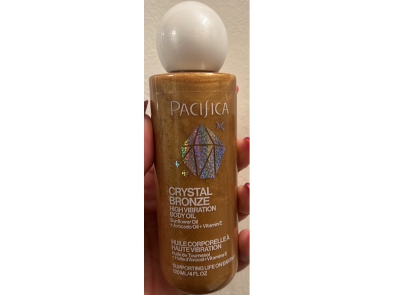 Pacifica Crystal Bronze High Vibration Body Oil, 4 fl oz/120 mL